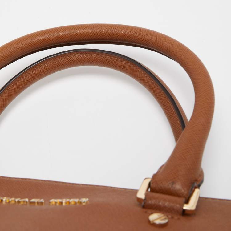Pre Owned MICHAEL Michael Kors Brown Leather Large Selma Satchel