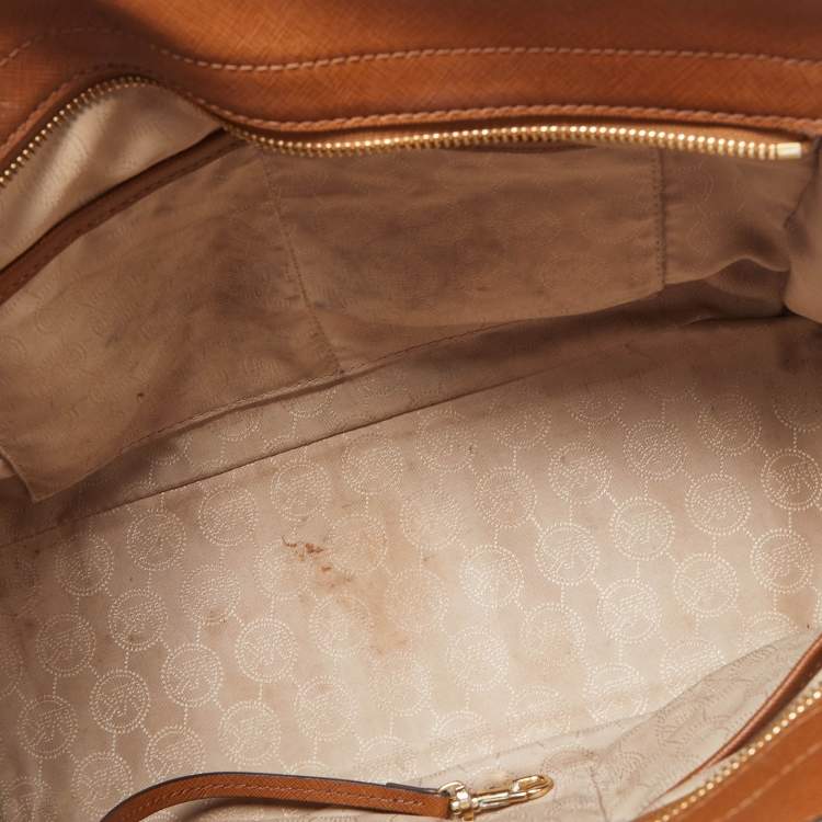 Pre Owned MICHAEL Michael Kors Brown Leather Large Selma Satchel