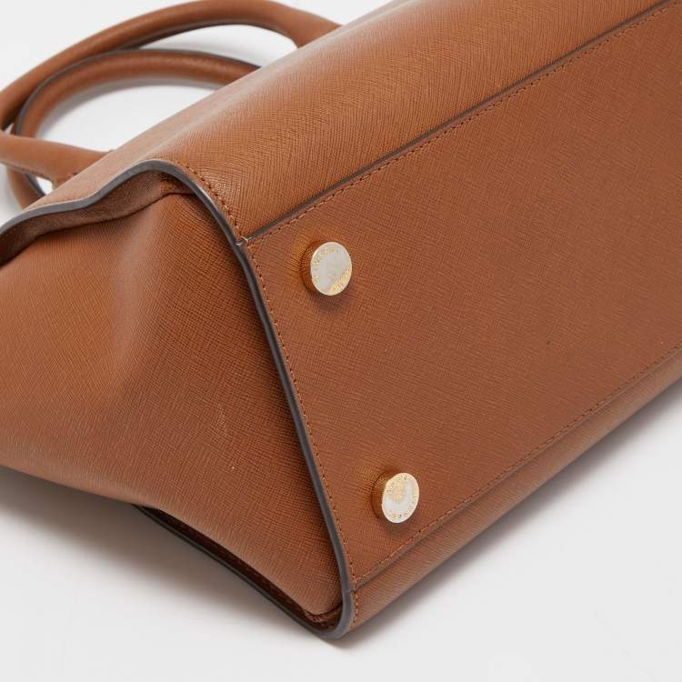 Pre Owned MICHAEL Michael Kors Brown Leather Large Selma Satchel