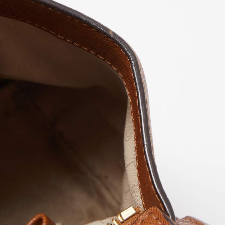 Pre Owned MICHAEL Michael Kors Brown Leather Large Selma Satchel