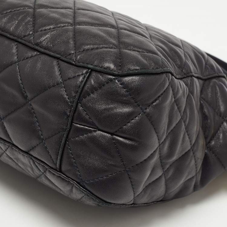 Pre Owned MICHAEL Michael Kors Black Quilted Leather Susannah Hobo