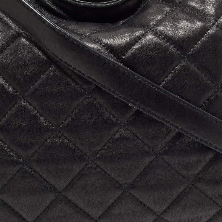 Pre Owned MICHAEL Michael Kors Black Quilted Leather Susannah Hobo