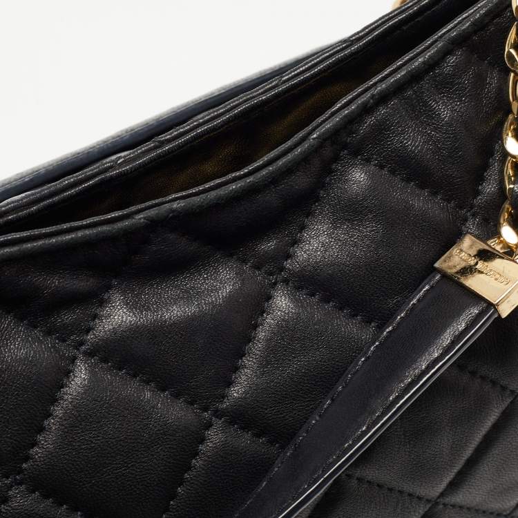 Pre Owned MICHAEL Michael Kors Black Quilted Leather Susannah Hobo