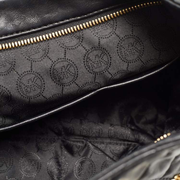 Pre Owned MICHAEL Michael Kors Black Quilted Leather Susannah Hobo