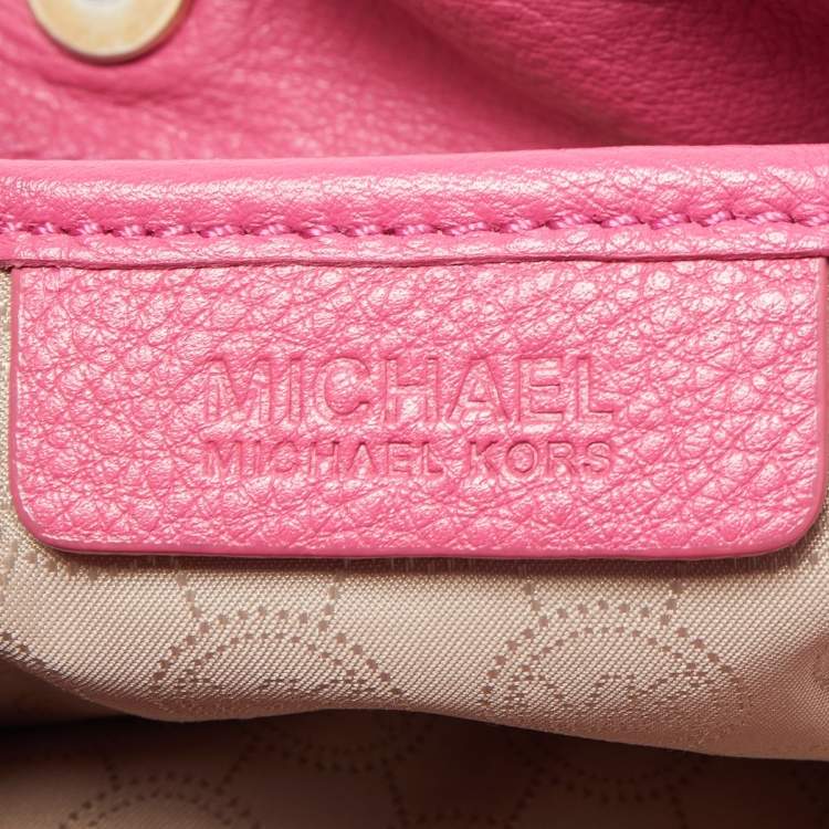 Pre Owned MICHAEL Michael Kors  Pink Leather Drawstring Tote