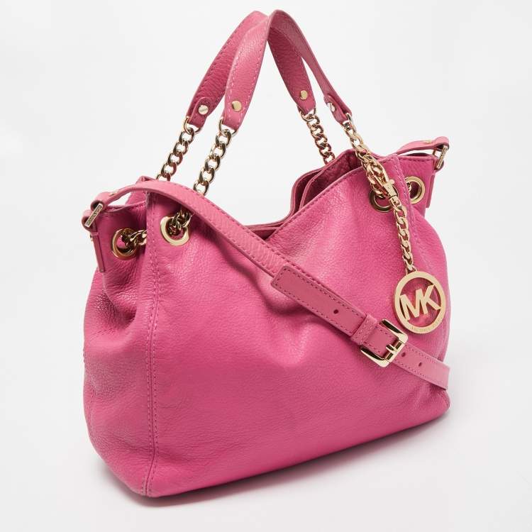 Pre Owned MICHAEL Michael Kors  Pink Leather Drawstring Tote