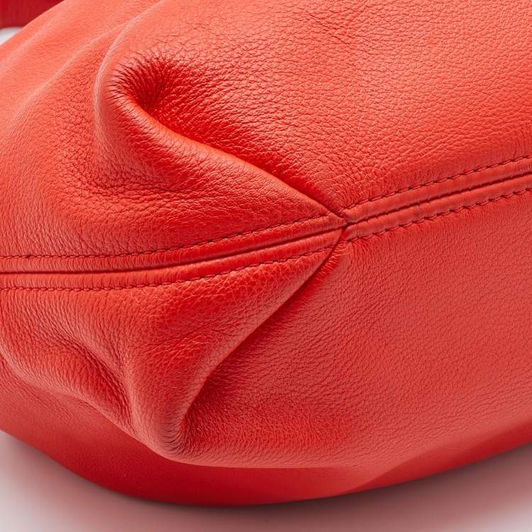 Pre Owned MICHAEL Michael Kors Orange Leather Camden Drawstring Shoulder Bag