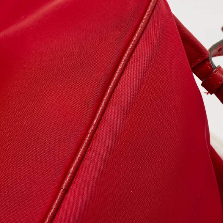 Pre Owned MICHAEL Michael Kors Red Nylon Abbey Backpack
