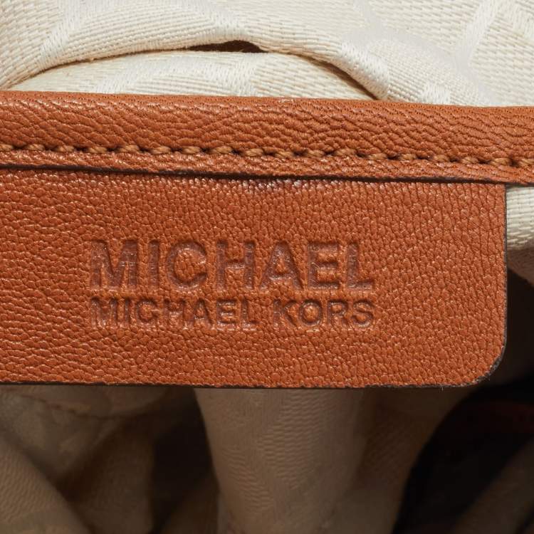 Pre Owned MICHAEL Michael Kors Tan Leather Large Hamilton North South Tote
