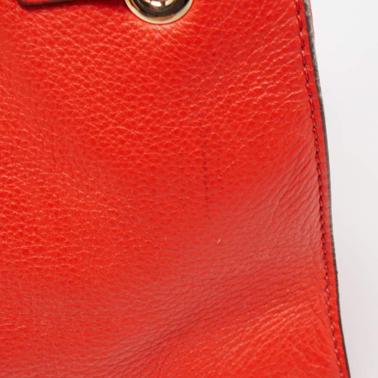 مملوكة مسبقًا MICHAEL Michael Kors Red Leather East West Hamilton Tote