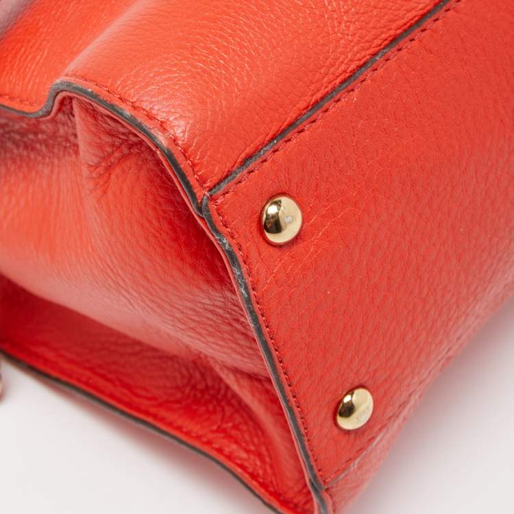 مملوكة مسبقًا MICHAEL Michael Kors Red Leather East West Hamilton Tote