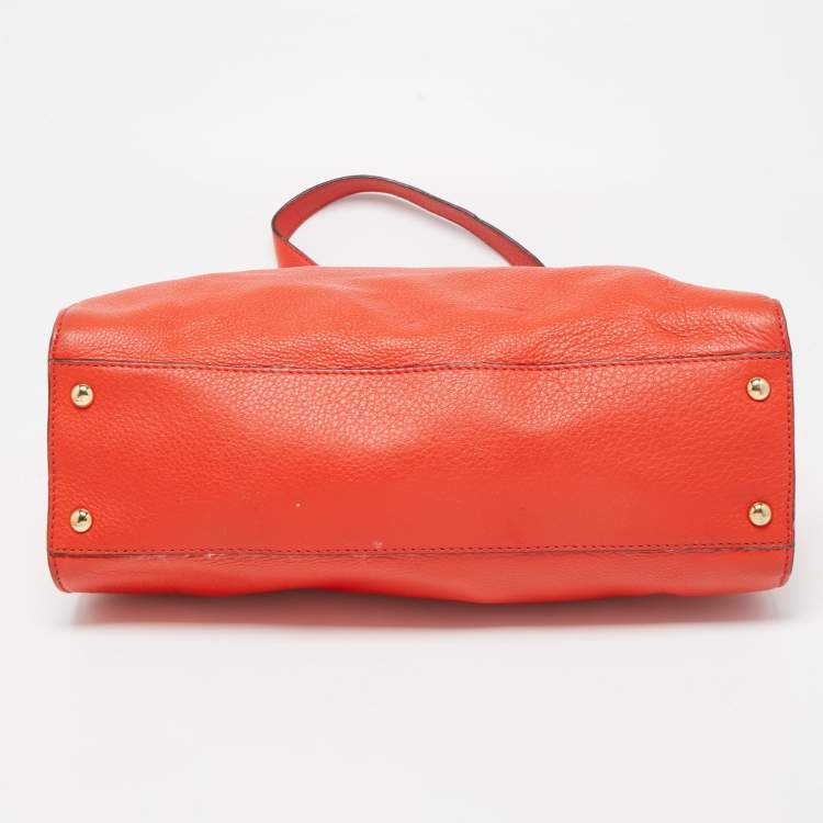 مملوكة مسبقًا MICHAEL Michael Kors Red Leather East West Hamilton Tote