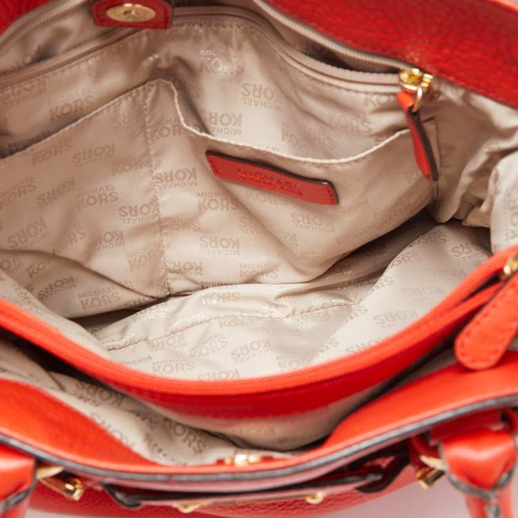 مملوكة مسبقًا MICHAEL Michael Kors Red Leather East West Hamilton Tote