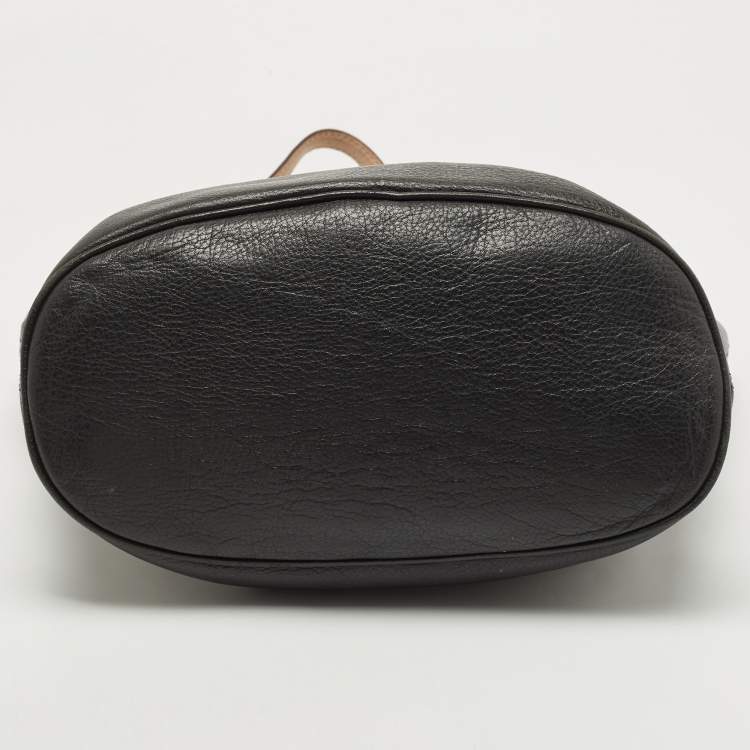 Pre Owned MICHAEL Michael Kors Black Soft Leather Small Jet Set Tote