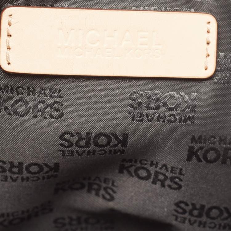 Pre Owned MICHAEL Michael Kors Black Soft Leather Small Jet Set Tote
