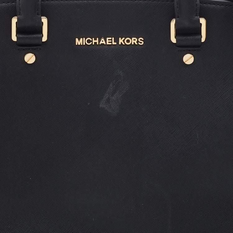 Pre Owned MICHAEL Michael Kors Black Leather Selma Satchel