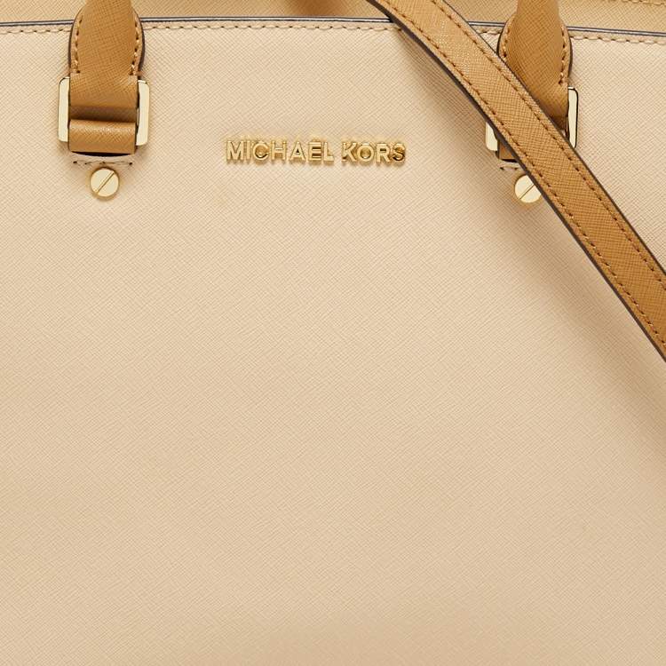 Pre Owned   MICHAEL Michael Kors Tri Color Leather Medium Selma Satchel