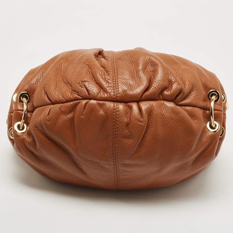 Pre Owned Michael Kors Brown Soft Leather Large Layton Hobo