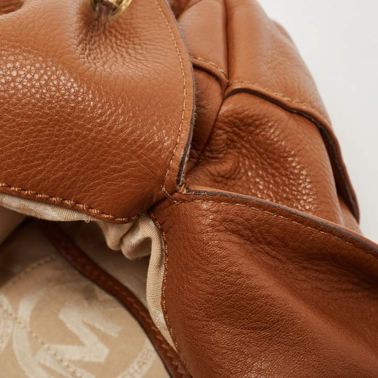 Pre Owned Michael Kors Brown Soft Leather Large Layton Hobo