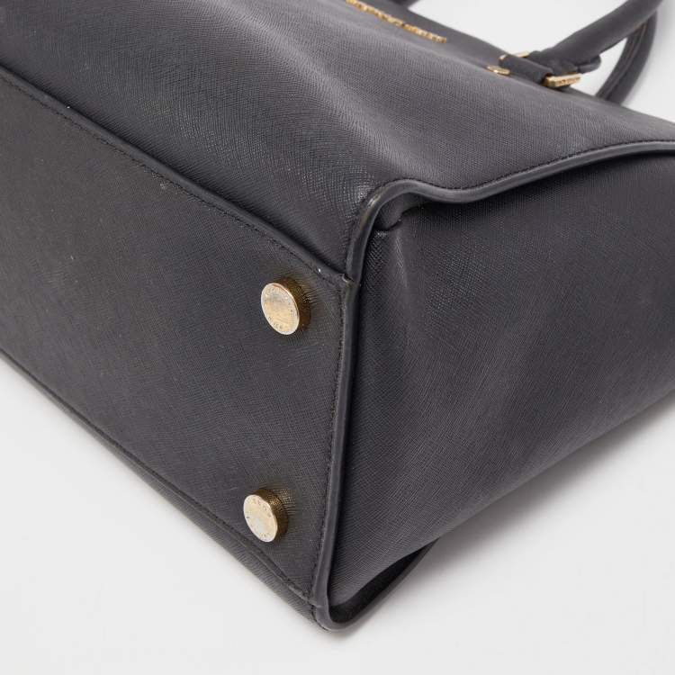 Pre Owned MICHAEL Michael Kors Black Saffiano Leather Large Selma Tote