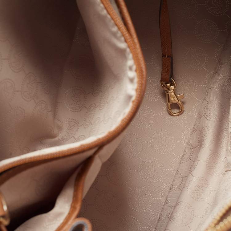 Pre Owned MICHAEL Michael Kors Brown Saffiano Leather Large Sutton Tote