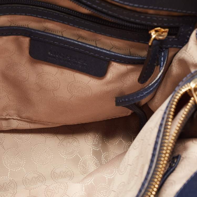 مملوكة مسبقًا MICHAEL Michael Kors Dark Blue Leather Large Dillon Tote