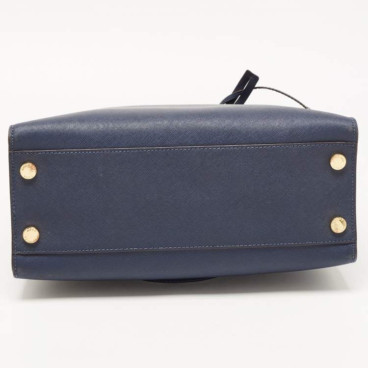 مملوكة مسبقًا MICHAEL Michael Kors Dark Blue Leather Large Dillon Tote