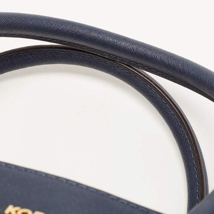 مملوكة مسبقًا MICHAEL Michael Kors Dark Blue Leather Large Dillon Tote