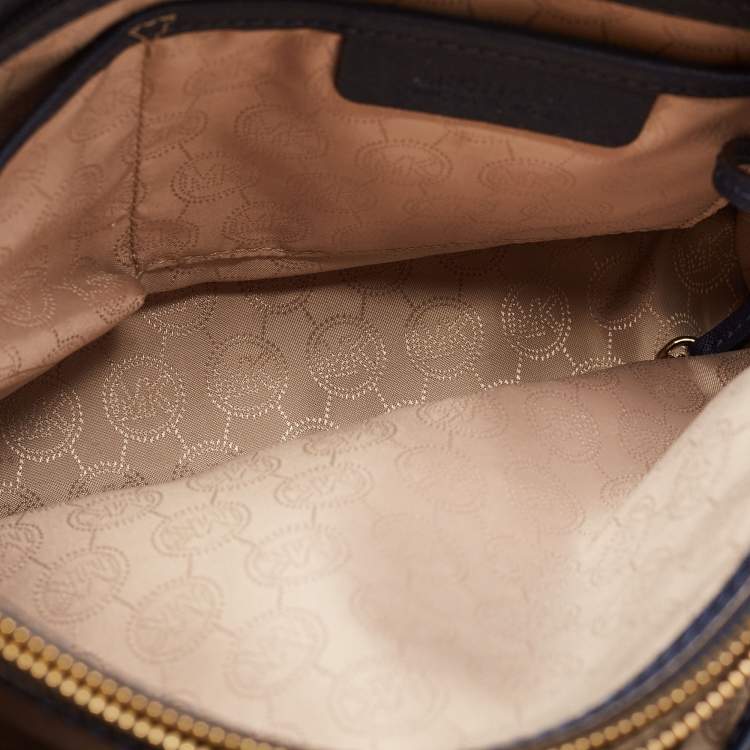 مملوكة مسبقًا MICHAEL Michael Kors Dark Blue Leather Large Dillon Tote