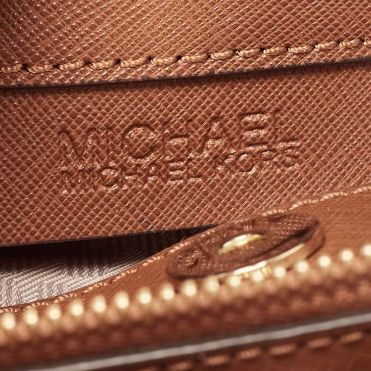 Pre Owned MICHAEL  Michael Kors Brown Saffiano Leather Small Savannah Satchel
