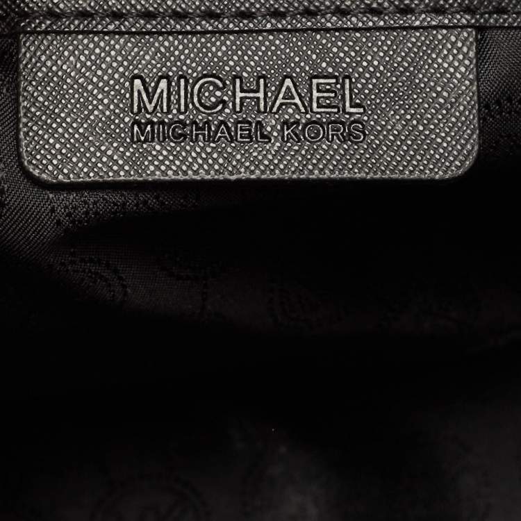 Pre Owned MICHAEL Michael Kors Black Leather Large Selma Tote