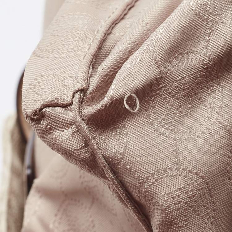Pre Owned MICHAEL Michael Kors Off White/Beige Signature Coated Canvas Crossbody Bag