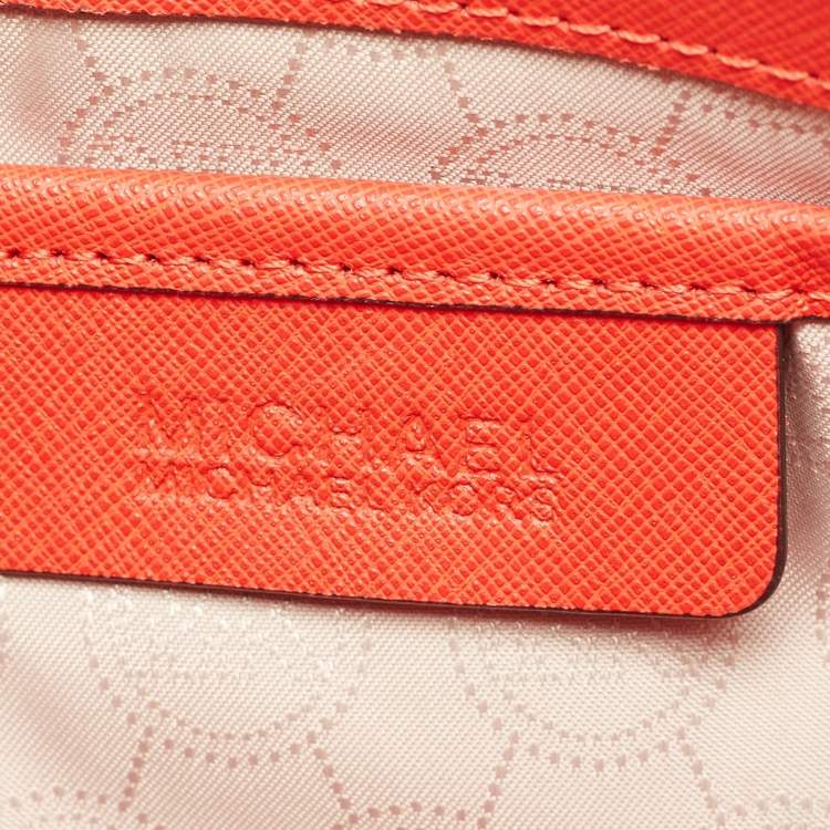 Pre Owned MICHAEL Michael Kors Red Leather Tilda Clutch Bag