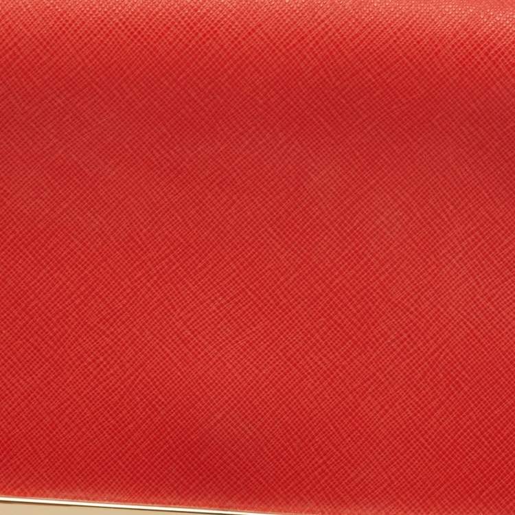 Pre Owned MICHAEL Michael Kors Red Leather Tilda Clutch Bag