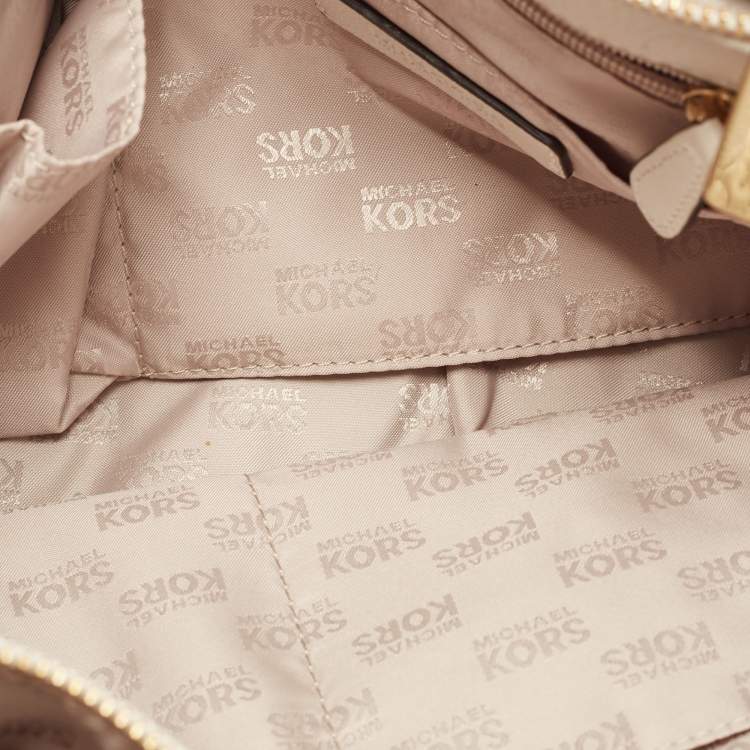 Pre Owned MICHAEL Michael Kors Off White Leather Sutton Tote