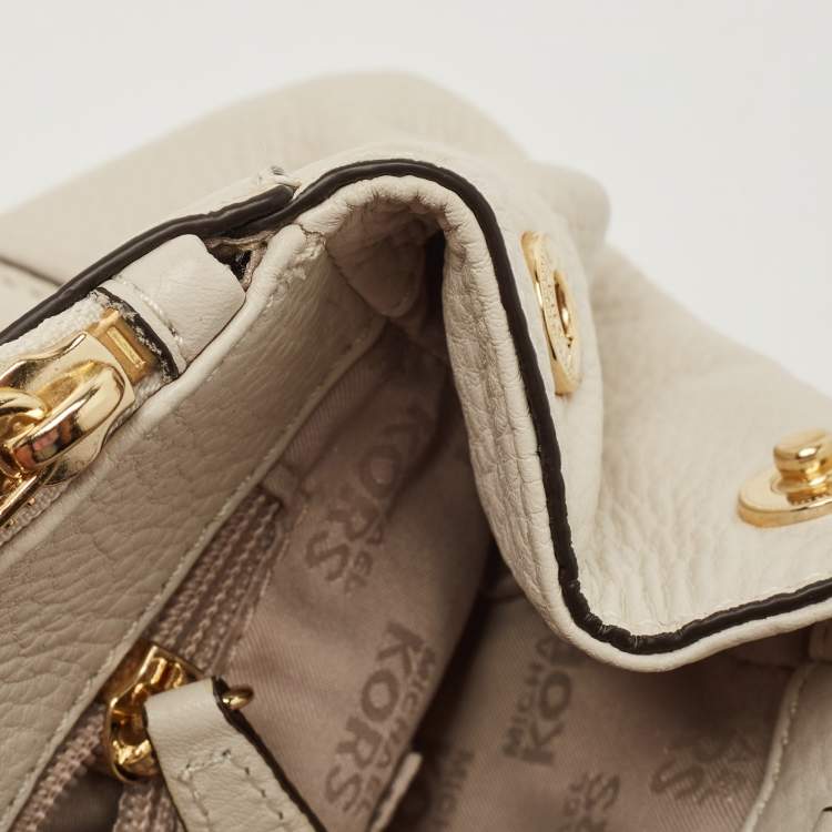 Pre Owned MICHAEL Michael Kors Off White Leather Sutton Tote