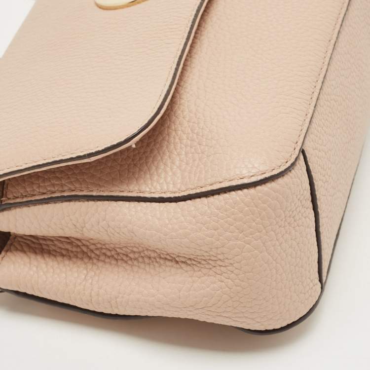 Pre Owned MICHAEL Michael Kors Beige Leather Fulton Shoulder Bag