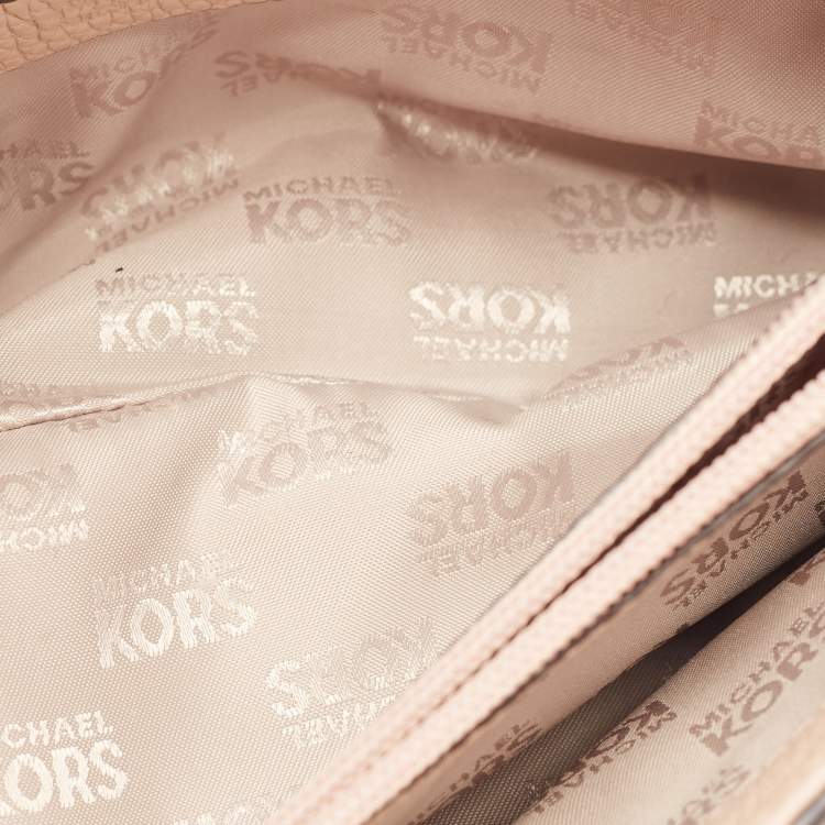 Pre Owned MICHAEL Michael Kors Beige Leather Fulton Shoulder Bag