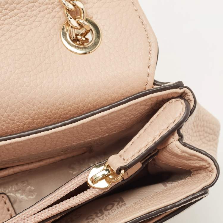Pre Owned MICHAEL Michael Kors Beige Leather Fulton Shoulder Bag