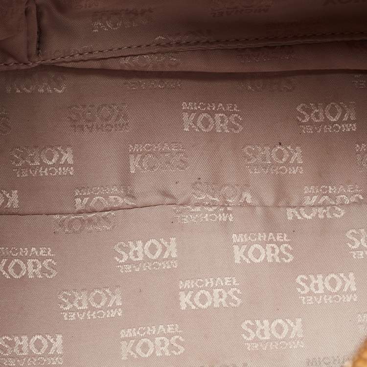 Pre Owned MICHAEL Michael Kors Yellow Saffiano Leather Sandrine Satchel