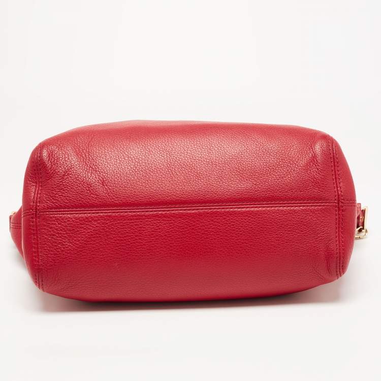 Pre Owned MICHAEL Michael Kors Red Leather Chain Tote