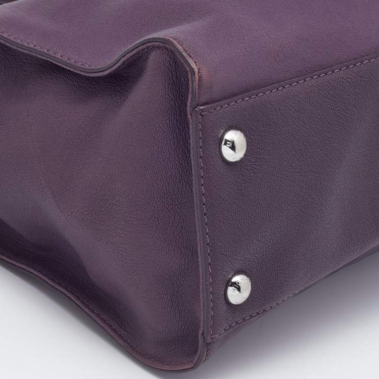 مملوكة مسبقًا MICHAEL Michael Kors Plum Leather Hamilton North South Tote