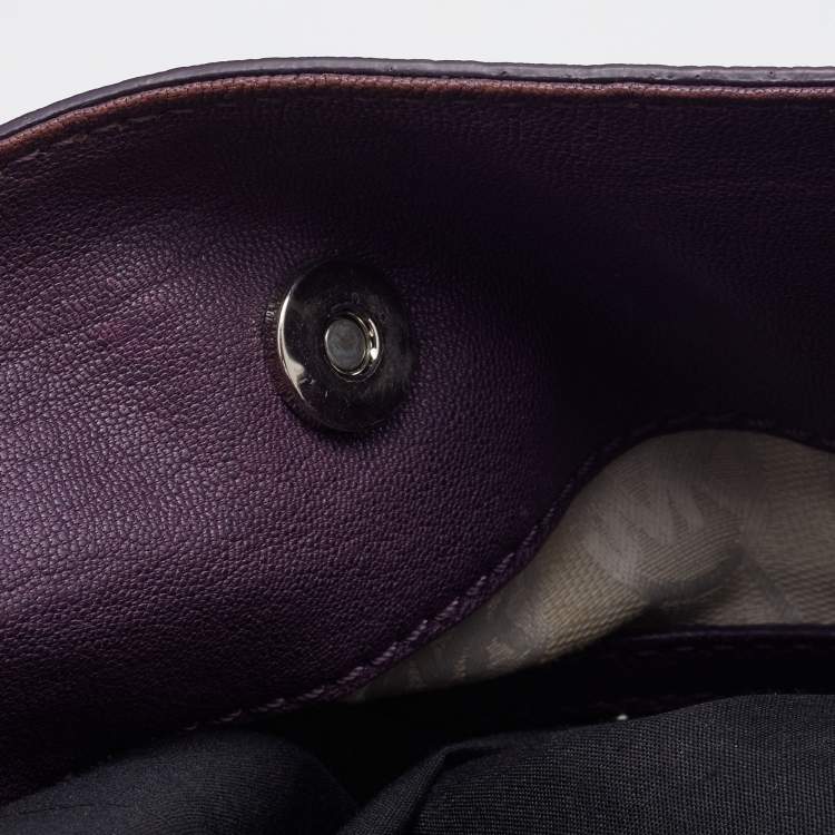 مملوكة مسبقًا MICHAEL Michael Kors Plum Leather Hamilton North South Tote