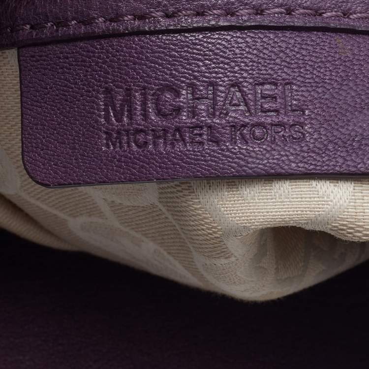 مملوكة مسبقًا MICHAEL Michael Kors Plum Leather Hamilton North South Tote