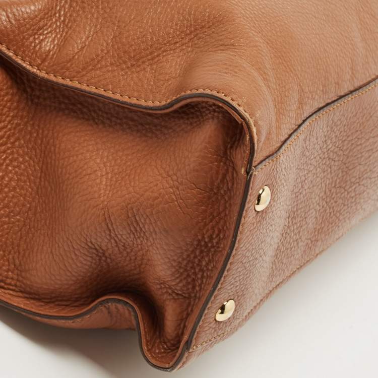 Pre Owned MICHAEL Michael Kors Brown Leather East West Hamilton Tote