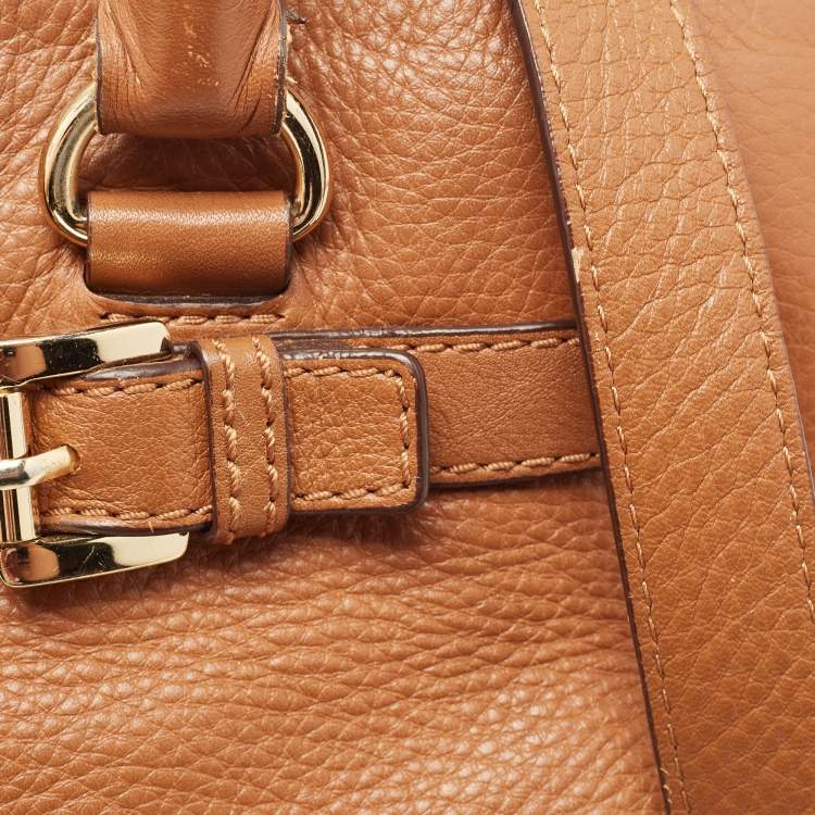 Pre Owned MICHAEL Michael Kors Brown Leather East West Hamilton Tote