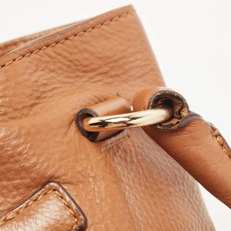 Pre Owned MICHAEL Michael Kors Brown Leather East West Hamilton Tote