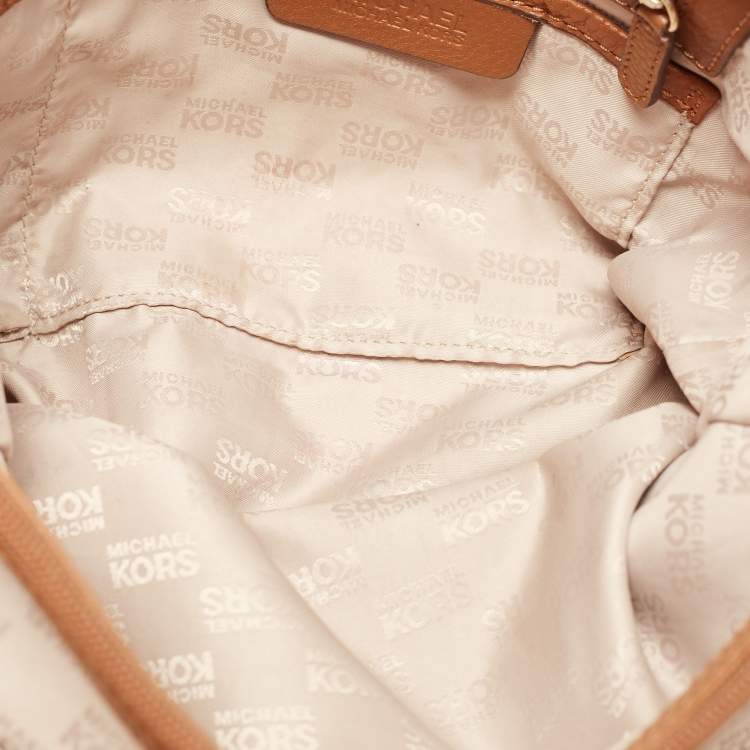 Pre Owned MICHAEL Michael Kors Brown Leather East West Hamilton Tote