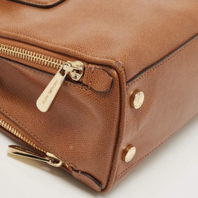 Pre Owned MICHAEL Michael Kors Brown Leather Medium Reese Satchel