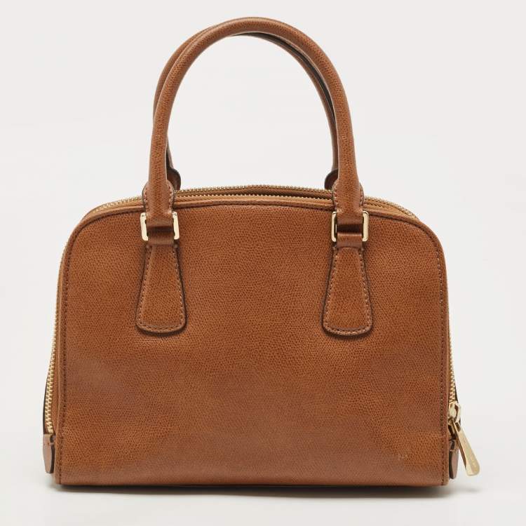 Pre Owned MICHAEL Michael Kors Brown Leather Medium Reese Satchel